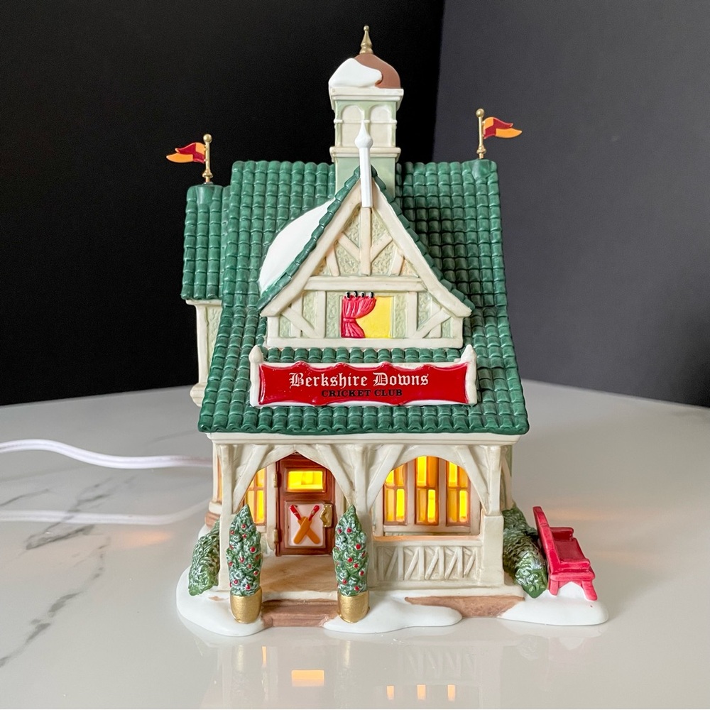 "Berkshire Downs Cricket Club" Dickens Snow Village by Dept. 56